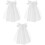 3St Witte Mesh Sluier Met Strik En Parelaccenten Bruiloft 3