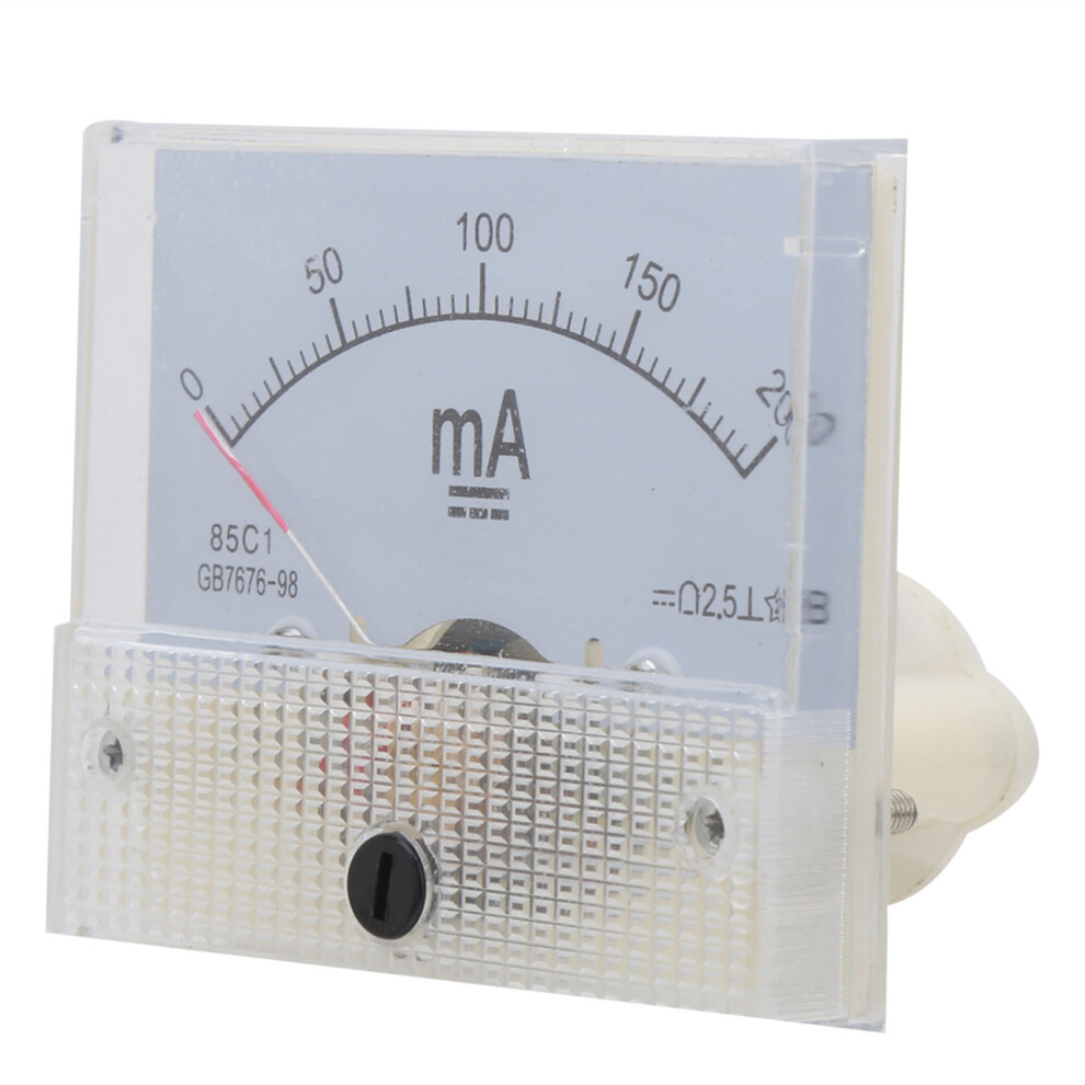 Dc Ammeter Gauge 85C1 0-200Ma Analog Pointer Ampere Meter For Electronics 6951359894014