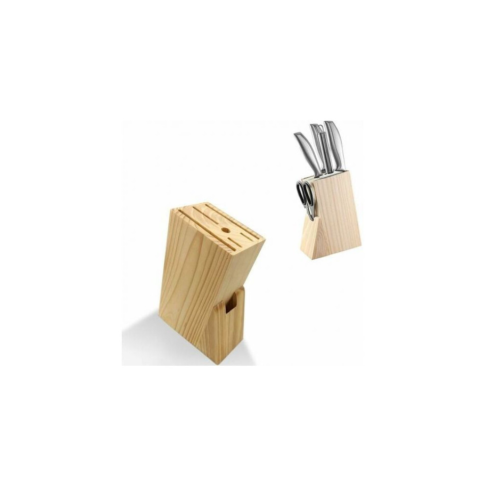 Versatile Countertop Knife Holder, Knife Block With Non-Slip Pads And Water Insulation Design For Safe Knife Storage, 7 Slots Including Scissors-Slot-image-OPC-PMWKNPF-NEW