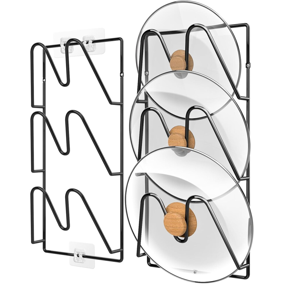 Kitchen Cupboard Organizer, Powerful Stickiness for Reliable Fixing, Sturdy & Durable Construction with U-Shape Design, Adjustable Pot Lid Holder for-image-OPC-PMWKP6Y-NEW