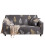 Elegante Blättermuster Elastischer Sofabezug für 2-Sitzersofa, Grau 2
