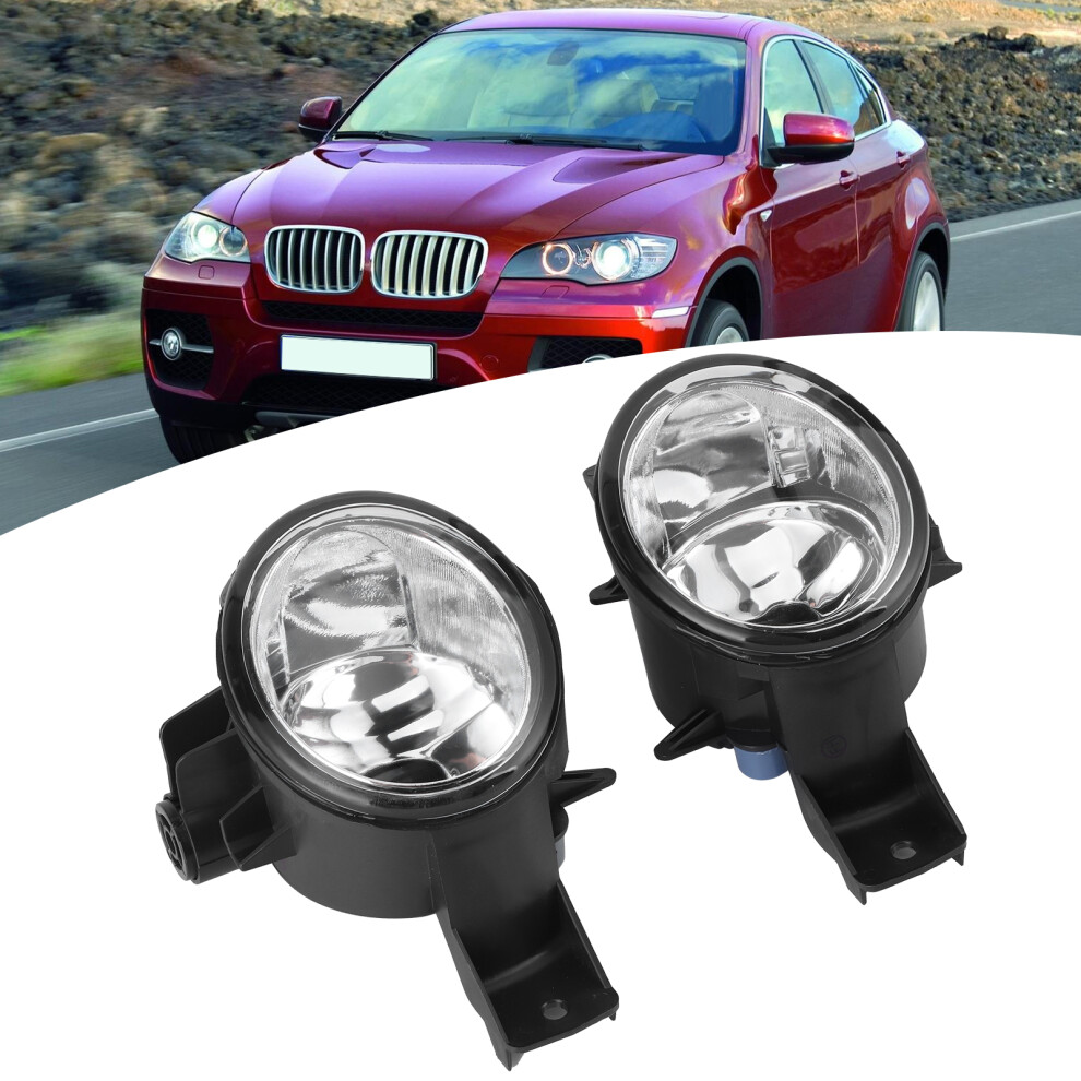 2Pcs Fog Holder Cover For E71 E72 X6 2008-2012 Abs Plastic Light 8401359897594