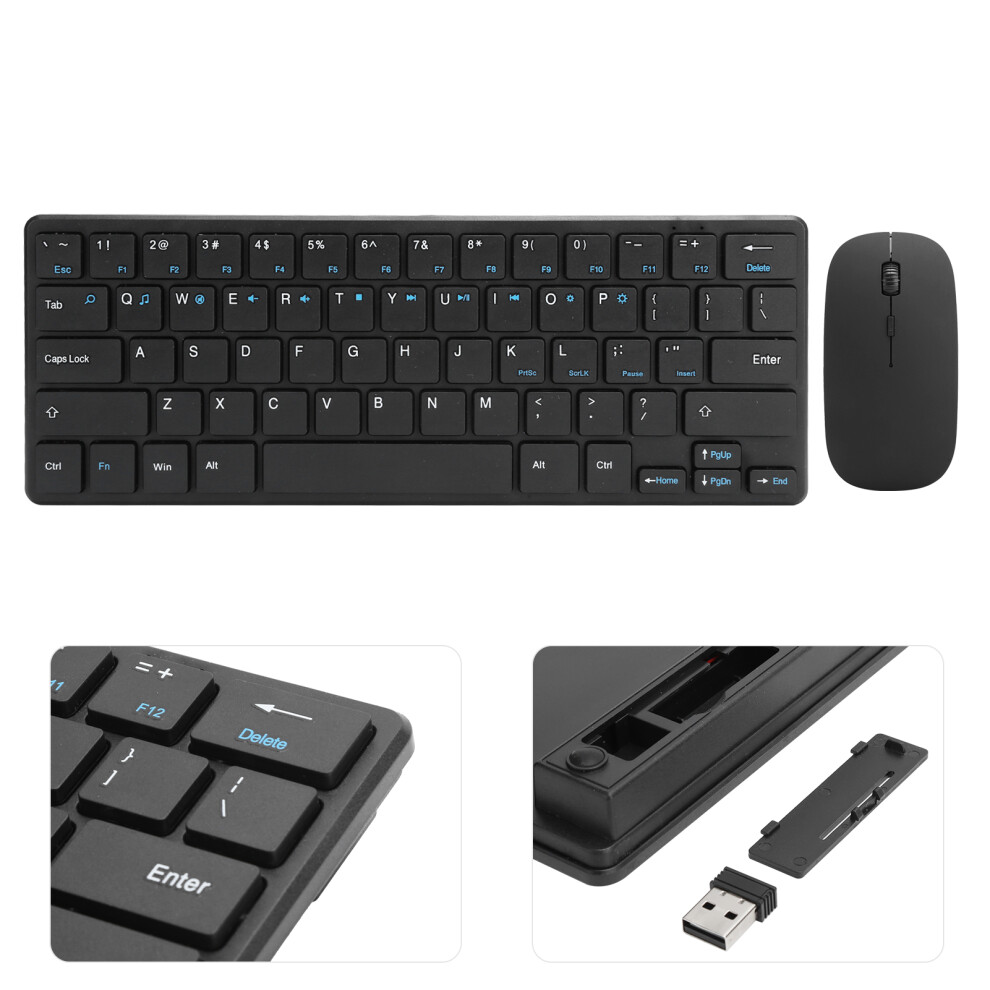 Ergonomic Wireless Keyboard Mouse Set With 2.4G Usb Receiver 3781359897707