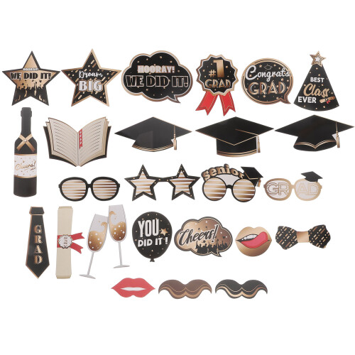 100Pz Photo Props Laurea Colorati in E Per Feste E Selfie 1