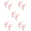 10Pz Bouquet Artificiale Rosa Spilla Nozze E 10