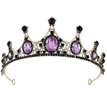 4Pz Cerchietto Viola Rhinestone Metallo Per E