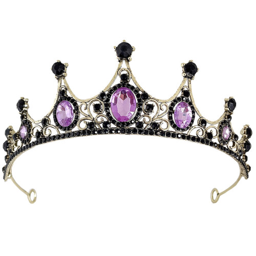 4Pz Cerchietto Viola Rhinestone Metallo Per E