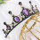 4Pz Cerchietto Viola Rhinestone Metallo Per E 9