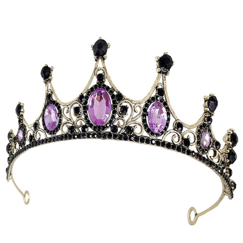 4Pz Cerchietto Viola Rhinestone Metallo Per E 1