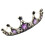 4Pz Cerchietto Viola Rhinestone Metallo Per E 10
