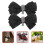 2Pares Decorativo Preto Com Para E 11