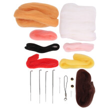 Felltier-KIT Katze Puppe DIY Wohnaccessoire, 10 cm Größe, inklusive Nadeln & Wolle