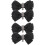 2Pares Decorativo Preto Com Para E 7