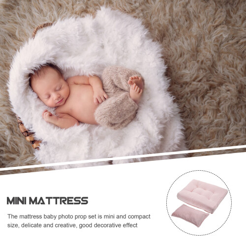 1Conjunto Acessórios Foto Bebê Almofada Rosa Espuma 2