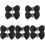 5Pares Clips De Preto Com Para 4