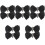 5Pares Clips De Preto Com Para 5