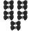 5Pares Clips De Preto Com Para 9
