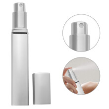 Tragbare 12 ml silberne nachfüllbare Parfümzerstäuberflasche mit Pumpe für Reisen