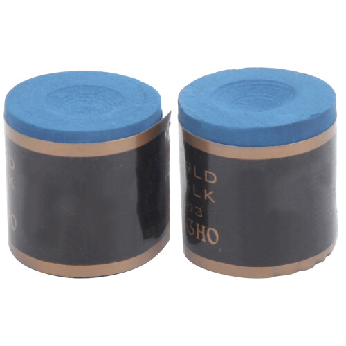 Pool Table Cue Tips Chalk 2 Pcs Blue NonSlip Billiard Accessories 1