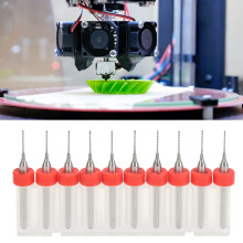 10pcs Tungsten Carbide Nozzle Cleaning Drill Bits 0.6mm for 3D Printer