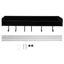 Soporte metálico para llaves con diseño antibacteriano, soporte de pared para llaves para cocina y baño que ahorra espacio, material de aluminio
