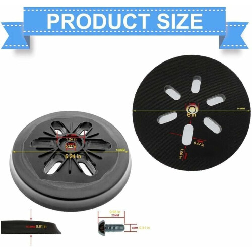 Πέλμα λείανσης με γάντζο και θηλιά για GEX150Turbo, ανταλλακτικό πέλμα υποστήριξης έξι 1
