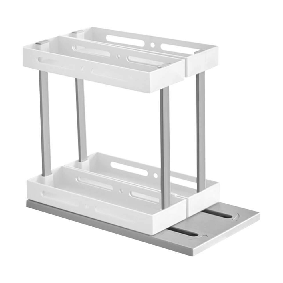 Easy to Install and Use Cabinet Organizer, Widely Used Sliding Storage Rack for Kitchen and Bathroom, Rotating Spice Rack Organizer with Buckle Safety-image-OPC-PMWKXWV-NEW