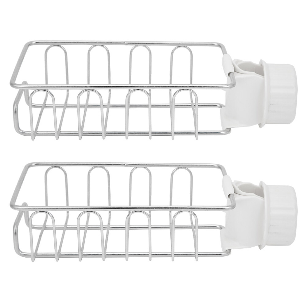 Stainless Steel Sink Organizer, Space-Saving Faucet Sponge Holder with Drainage Design for Hygiene, Easy Installation Snap-On Rack for Kitchen and Bat-image-OPC-PMWKY8X-NEW