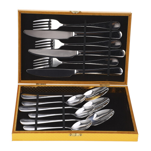 304 Edelstahl Messer Gabeln Löffel Kit Besteck Set 1