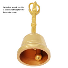 4,5" Reine Messing Handglocke Buddhistische Feng Shui Taoistische Instrumente