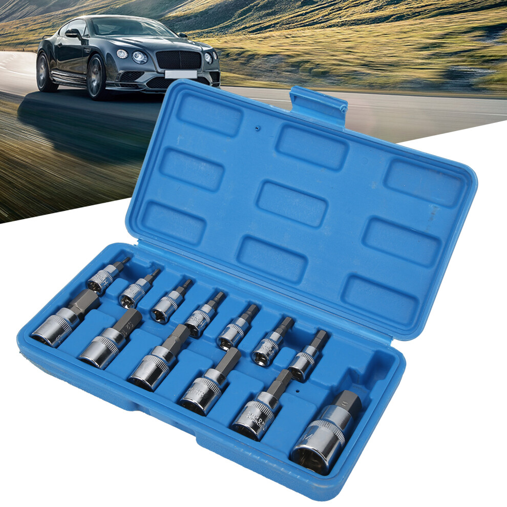 Auto Maintenance Hex Socket Set 1/4In 3/8In 1/2In Square Wrench With Case 7901359905509