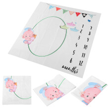 Baby-Meilenstein-Fotografie-Hintergrund Spielmatte 100x100cm Polyester Baumwolle