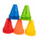 Roller Skating Training Cones Plastic Windproof Agility Roadblock Markers For Outdoor Practice 25-Piece Stackable Multicolor 1
