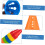 Roller Skating Training Cones Plastic Windproof Agility Roadblock Markers For Outdoor Practice 25-Piece Stackable Multicolor 3