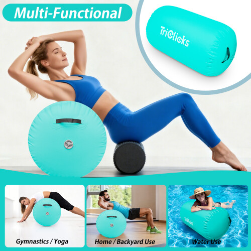 Inflatable Air Roller Gymnastics Tumbling Mat 100x60cm Green 1