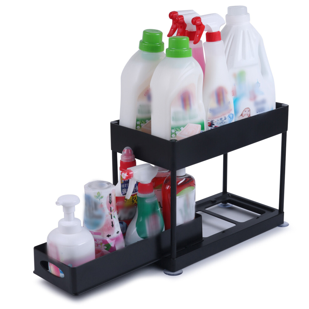 Quick Access Under Sink Organizers, Abs Plastic Drawer For Heavy Duty Storage, Multifunctional Space Saver, Unique Design Sliding Cabinet Basket, Easy-image-OPC-PMWMDPT-NEW