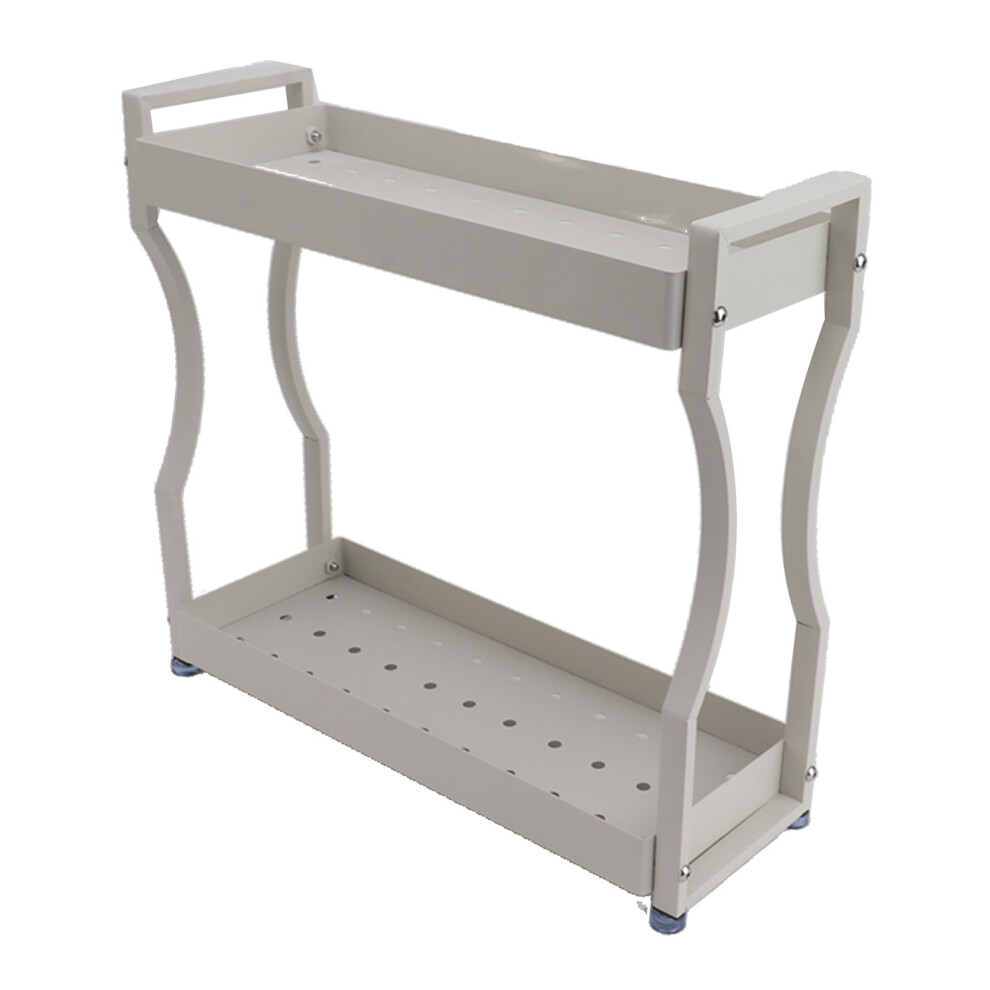 Under Sink Organizer Cabinet Storage With Hooks, 2 Tier Sliding Drawer Design Under Cabinet Organizer For Kitchen And Bathroom, Multi-purpose Space Sa-image-OPC-PMWMH7B-NEW