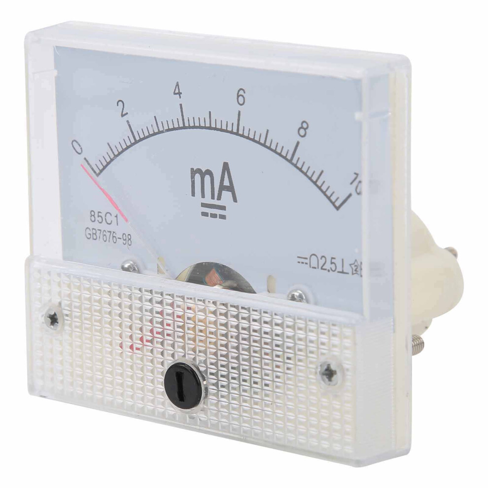 85C1-A Dc 0-10Ma Pointer Ammeter 63X56x58mm Panel Meter 7691359914976