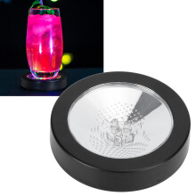 LED Light Up Coaster Round Drink Mat with Gravity Sensor Suitable for Bar & KTV