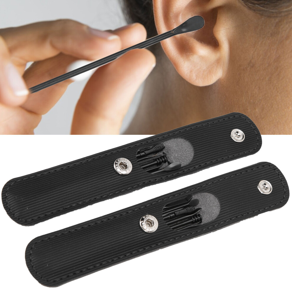 Spiral Ear Pick Spoon Set Stainless Steel Ear Wax Cleaner for Adults