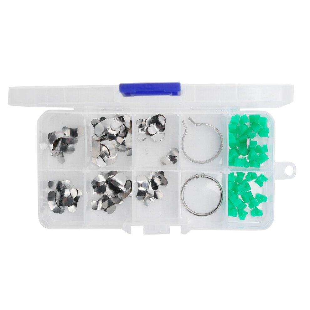 Dental Sectional Contoured Matrices Ring Wedges Kit Stainless Steel Dental Accessory