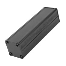 Aluminium Elektronikgehäuse 25x25x90mm Split-Typ DIY Instrumentenkasten Schwarz