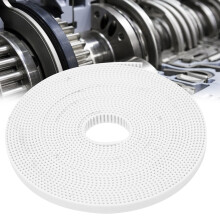 White NonSlip Timing Belt 2GT6mm Synchronous Cogged Belt with Steel Core 10 M