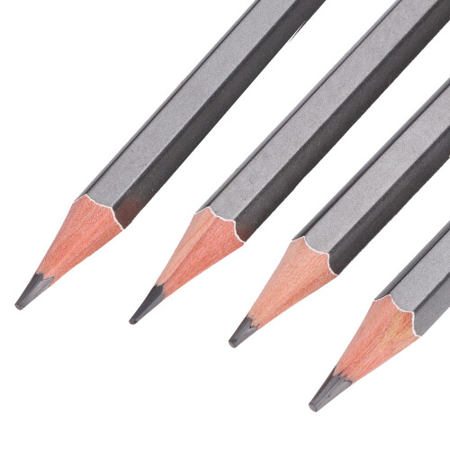 12Pcs Graphite Drawing Pencils Set with Box, 17.8cm, Black 2