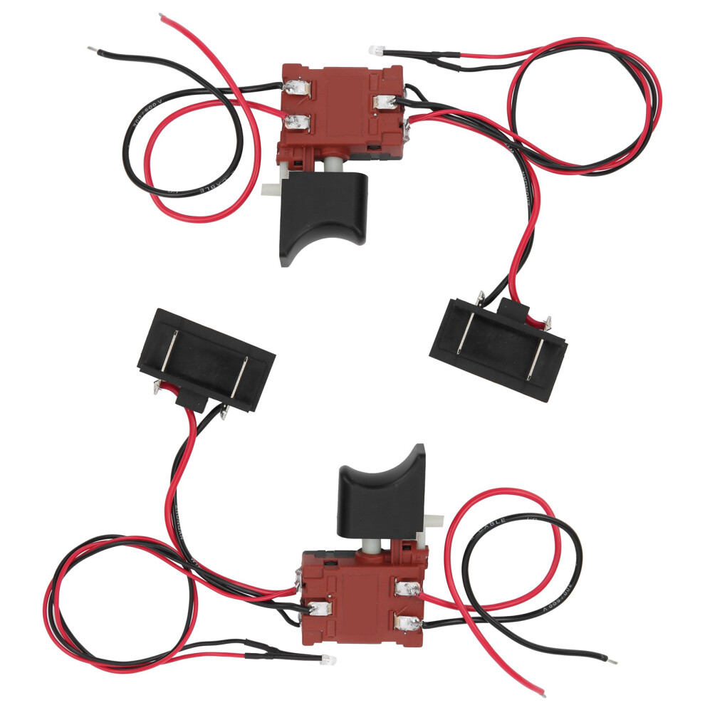 2Pcs Saw Switch Speed Control With Light, Stepless Trigger, 7.2-24V Dc, Abs 5011359918811