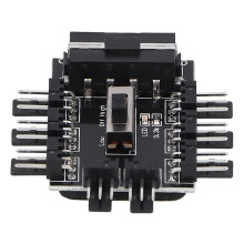 Computer-Lüfter-Hub-Verteiler 8-Wege 3-Pin Geschwindigkeitsregler mit 4-Pin-Schnittstelle