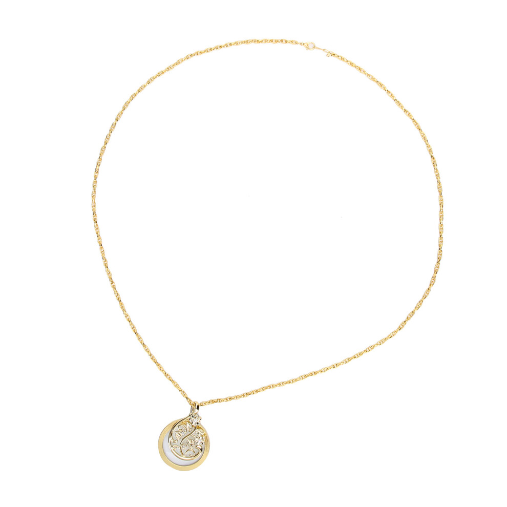 Golden 4.5X Magnifying Glass Necklace With Metal Chain Pendant For Reading