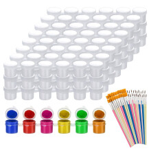 50 Empty Color Mix Paint Bowls Transportable Art Substance Set