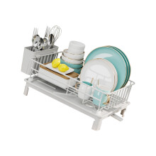 Practical Metal Kitchen Dish Planner Including Detachable-White