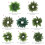 Christmas Artificial Snow Pine Needle Candle Rings-Style B 3